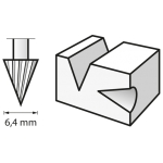 ВЫСОКОСКОРОСТНОЙ НОЖ (ФРЕЗА) ДЛЯ ГРАВИРОВКИ 6,4 ММ (125) DREMEL® 2.615.012.5JA (26150125JA) ООО Ворлд оф Тулс