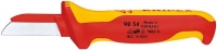 KN-9854	Нож для кабеля VDE, пластиковый защитный обух, 190 мм, 2-комп диэлектрическая ручка