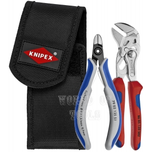 KNIPEX Набор инструментов для снятия стяжек: KN-8605150, KN-7902125, поясная сумка KN-001972V01
