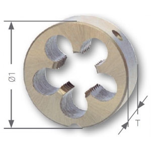 Плашка M DIN EN 22568 HSS, HSS-левая резьба и HSSE-Co 5 шлифованная RUKO