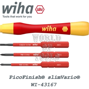 Набор микроотвёрток slimVario® с рукояткой PicoFinish® electric WIHA